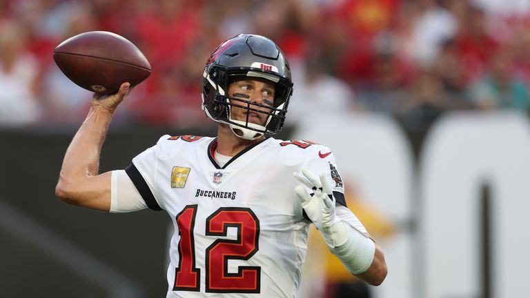 Tom Brady became the first player in NFL history to reach 100,000 career pass yards as the Tampa Bay Buccaneers defeated the Los Angeles Rams