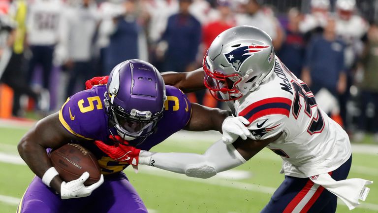 Sorotan New England Patriots melawan Minnesota Vikings dari Minggu ke-12 musim NFL.