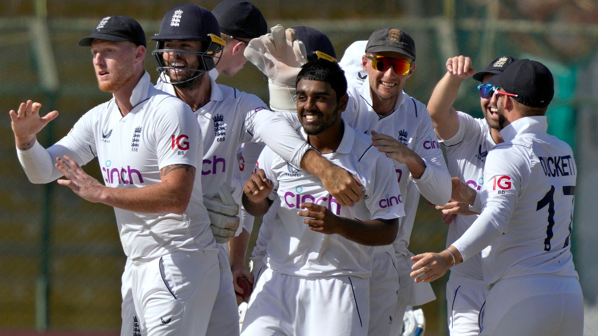 Ahmed strikes twice on milestone day as England bowl out Pakistan