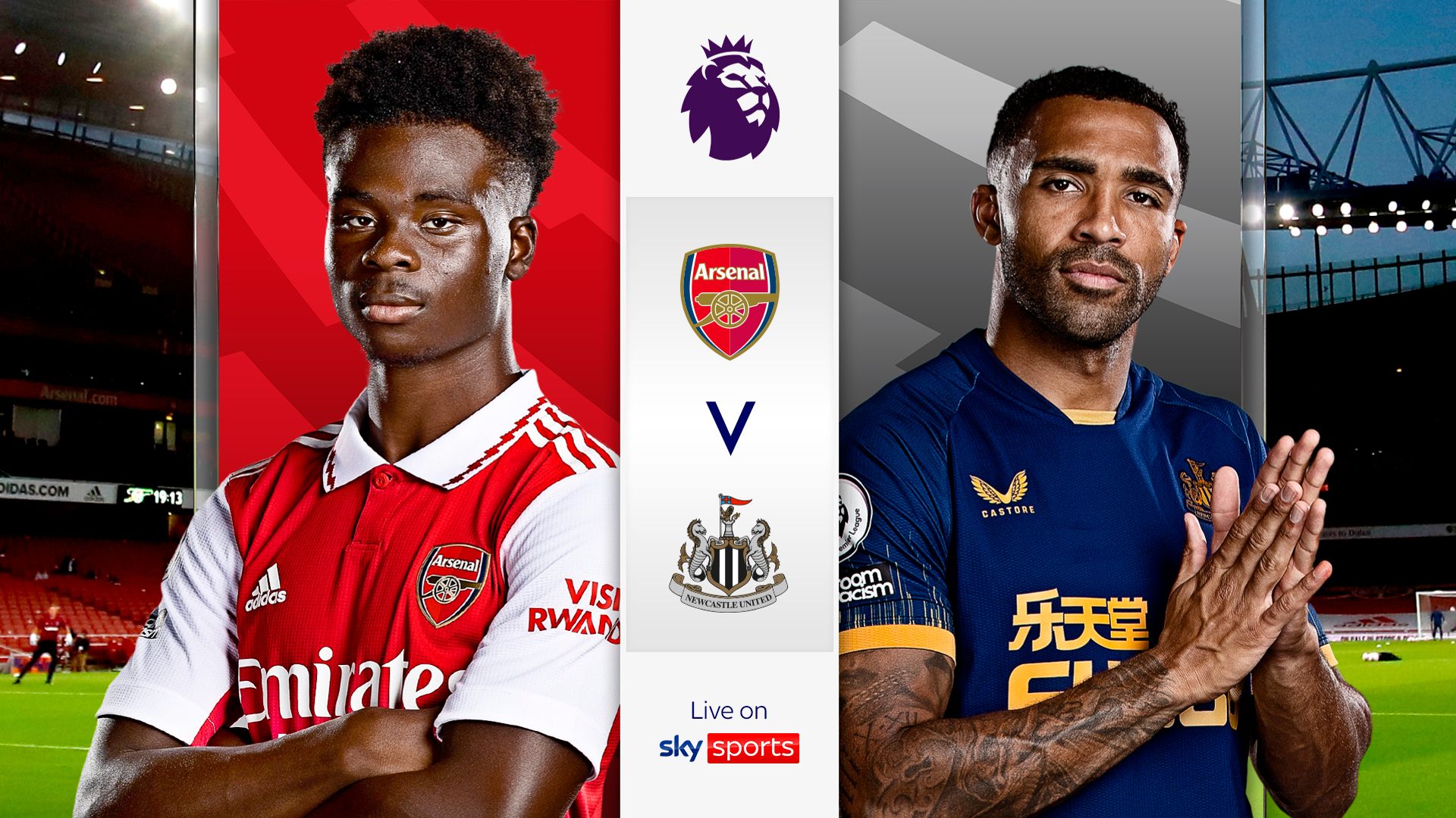 Arsenal vs Newcastle live on Sky - Smith Rowe to be assessed