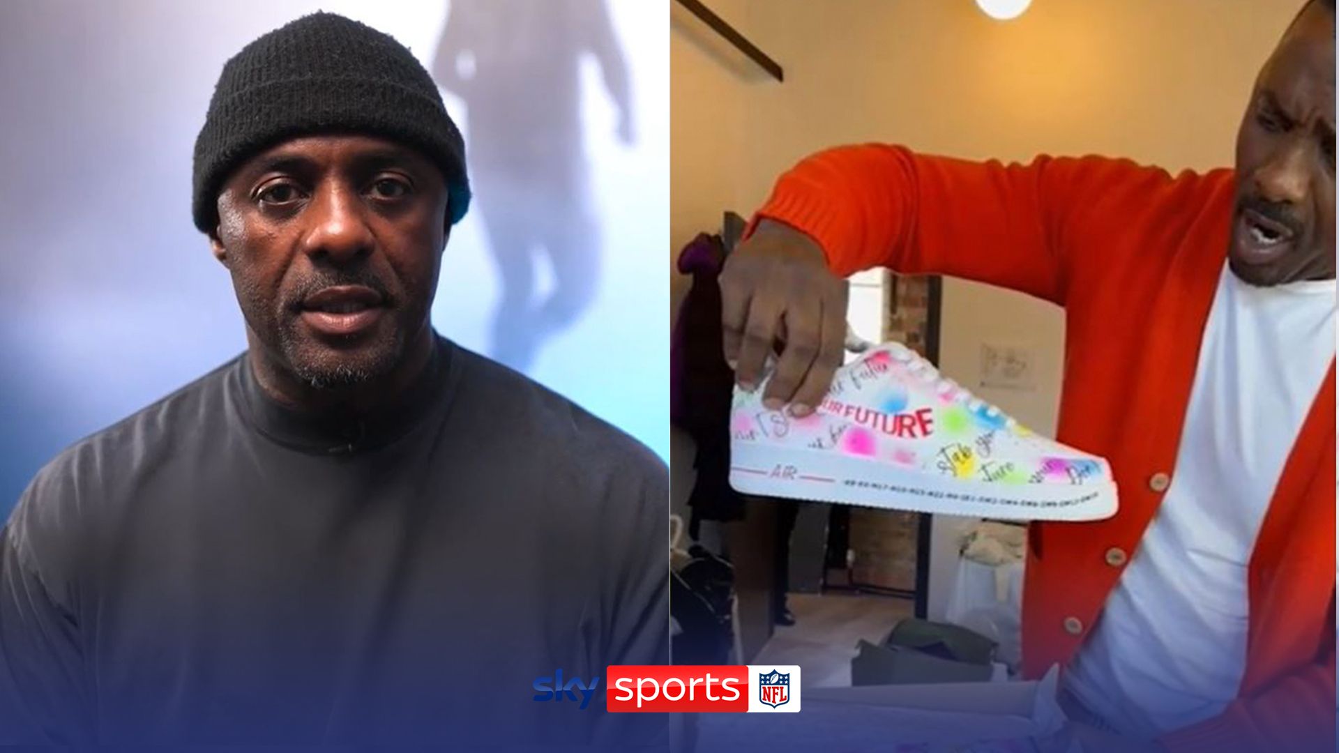 Idris Elba's NFL shoe design to highlight knife crime in UK