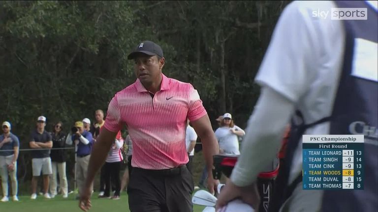 Championnat PNC: Tiger Woods et son fils à deux coups de la tête après le premier tour;  Justin Thomas et son père en tête |  Nouvelles du golf