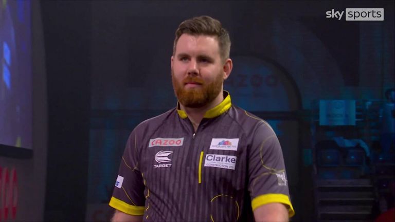 'This boy can play darts!' Watch Williams pile in fifth maximum before taking out 164 for a sensational 12-dart leg against Joyce