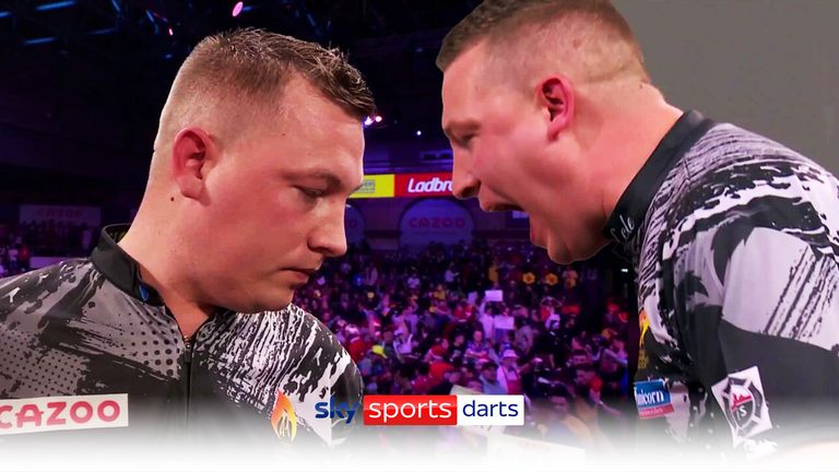 Chris Dobey was angered by some of Gary Anderson's comments during the break before his 4-1 win over the two-time world champion