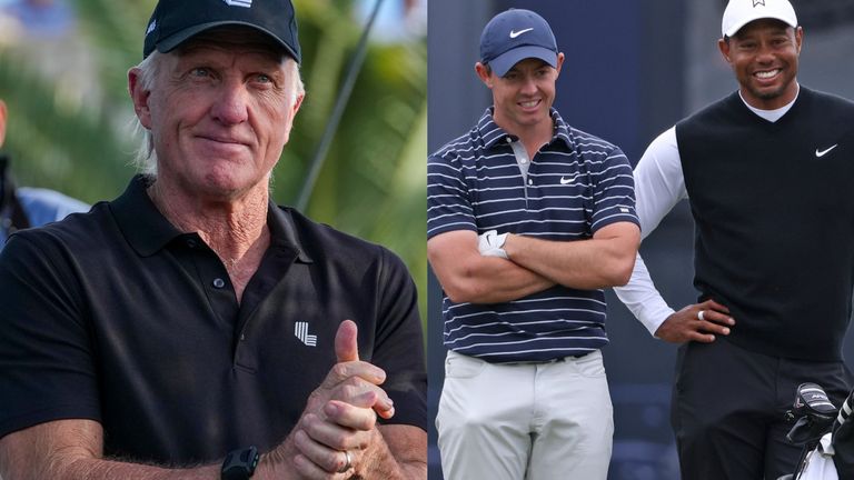 Greg Norman has responded to criticism from Rory McIlroy and Tiger Woods
