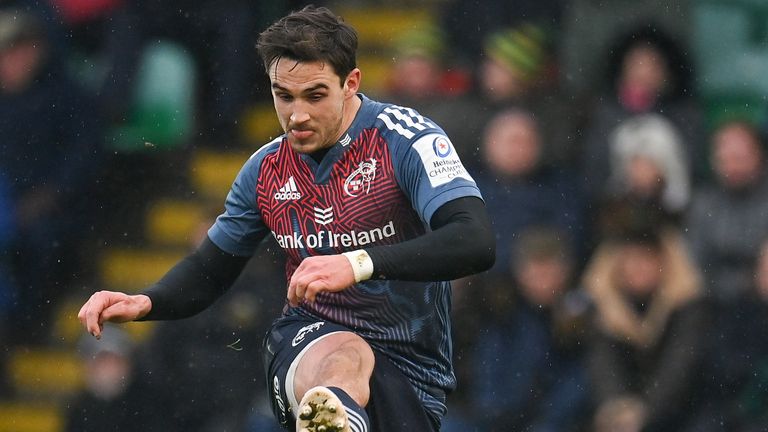 Joey Carbery struck a penalty and two conversions in victory at Franklin's Gardens 