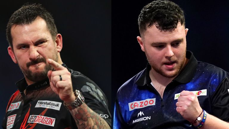 The experienced Jonny Clayton and youngster Josh Rock collide at the World Darts Championship on Thursday night