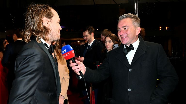 Sky Sports News' Craig Slater brings you the latest gossip from the Autosport Awards red carpet as he talks to George Russell, Sebastian Vettel, Christian Horner and more stars