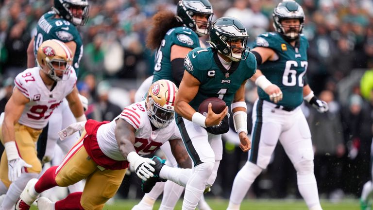 Highlights of the San Francisco 49ers against the Philadelphia Eagles in the NFL NFC Championship Game