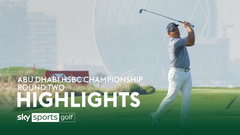 Highlights from the second round of the Abu Dhabi HSBC Championship where Francesco Molinari and Guido Migliozzi are in the lead
