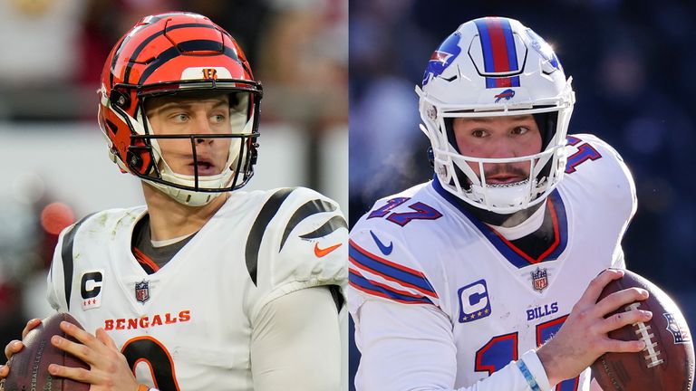 Joe Burrow and Josh Allen go head-to-head for the first time on Monday night in a key AFC clash between the Bengals and Bills