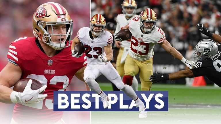 Lihat permainan terbaik dari San Francisco 49ers berlari kembali Christian McCaffrey dari musim 2022.