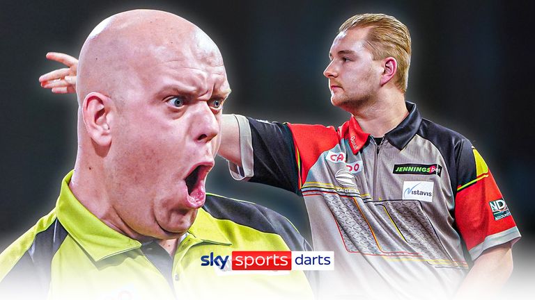 Both Van Den Bergh and Van Gerwen hit 'The Big Fish' in their semi-final