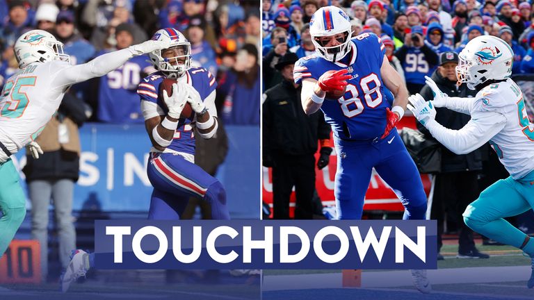 Buffalo Bills get off to a perfect start as Allen goes deep to Stefon Diggs before Dawson Knox latches onto the pass for a sensational touchdown