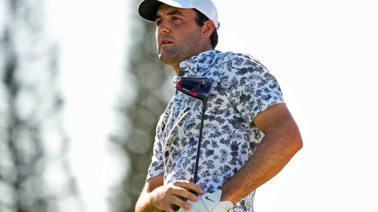   Scottie Scheffler is in contention, joint second with JJ Spaun