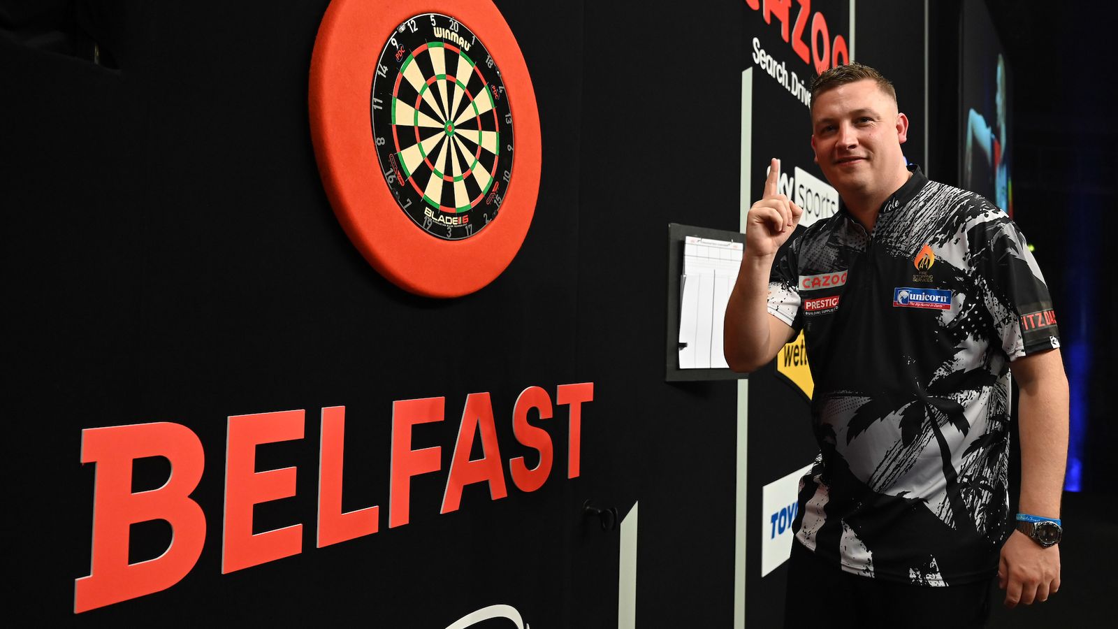 Premier League Darts: Chris Dobey is on cloud nine following victory in Belfast but he also has Wembley on his mind