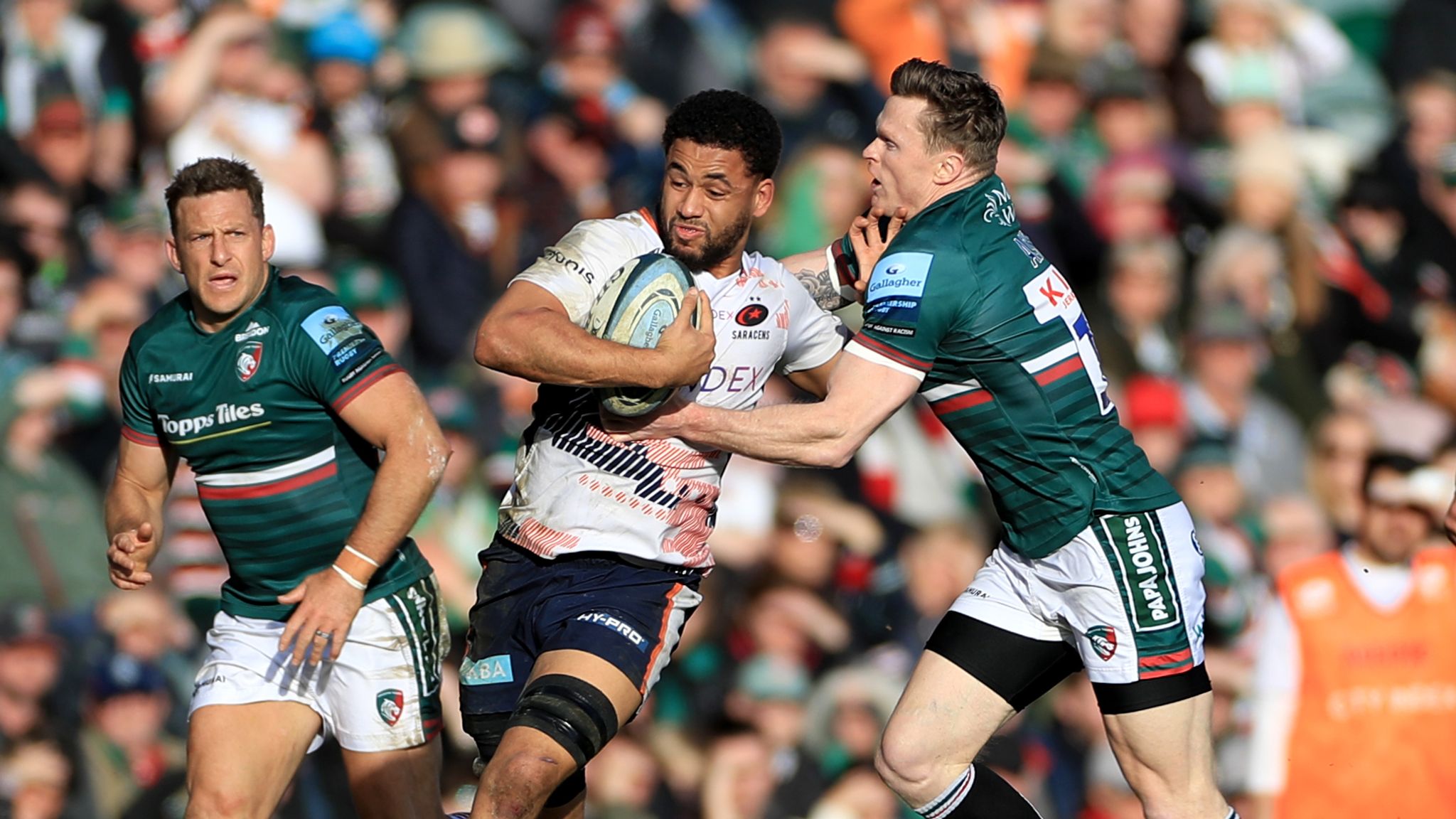 Gallagher Premiership: Leicester Tigers hold off Saracens rally to