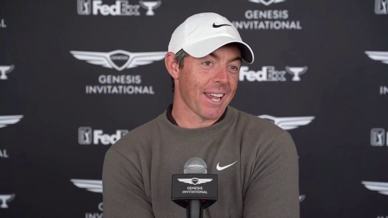 Rory McIlroy says he's relishing the battle for the World No. 1 spot as he prepares for this week's Genesis Invitational.