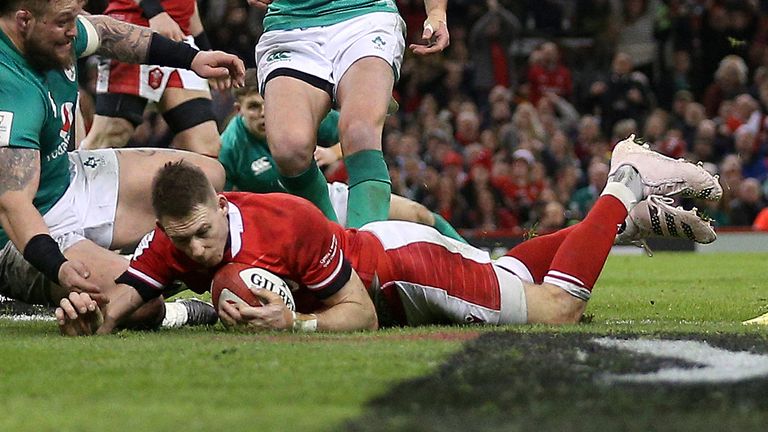 Liam Williams scored Wales' only try of the Test, six minutes into the second half 