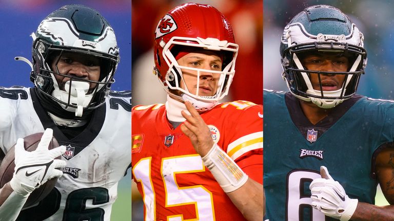 Super Bowl LVII: Kansas City Chiefs and Philadelphia Eagles combined XIs