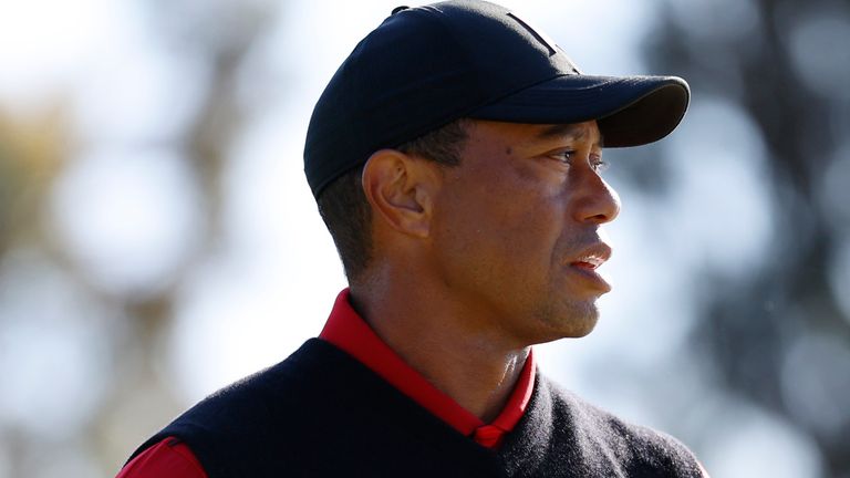Tiger Woods plays with Tyrrell Hatton and Kramer Hickok on his last day in California