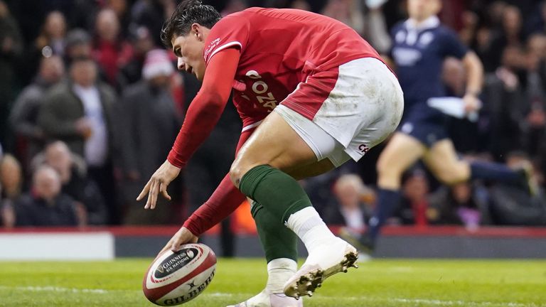 Wales' Louis Rees-Zammit scored their only try in defeat at the Principality Stadium 