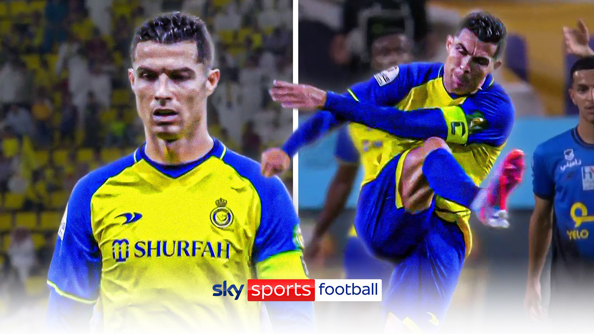 Ronaldo booked for booting ball away in frustration at early whistle!