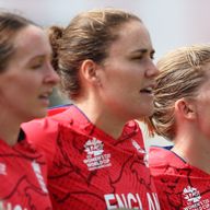 Nat Sciver-Brunt and team-mates at the 2023 T20 World Cup in South Africa