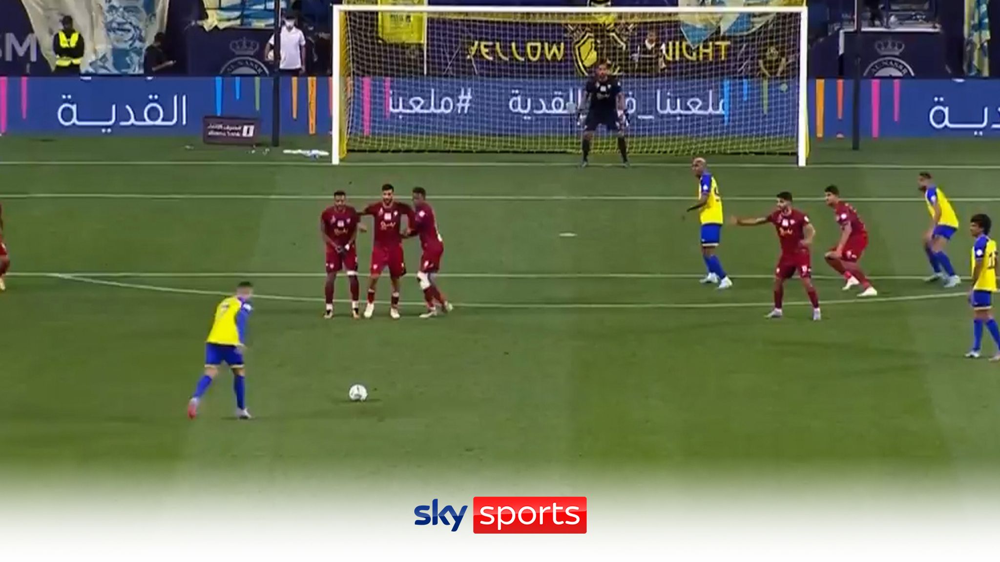 What a free-kick goal from Ronaldo for Al Nassr 🤯🐐🚀 #ronaldo