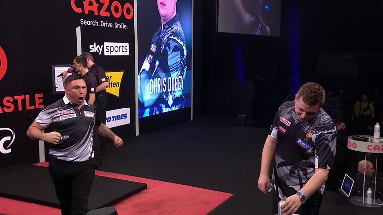 Gerwyn Price silenced the booing crowd after defeating Newcastle local, Chris Dobey.