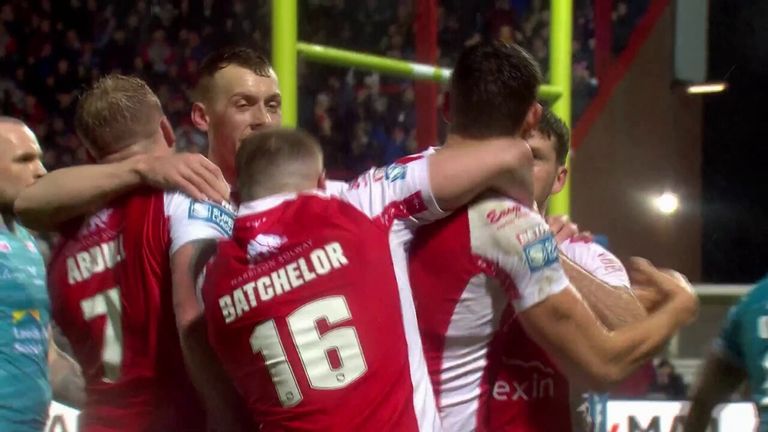 Hull Kingston Rovers started the second half in some style by scoring straight from kick-off against Leeds Rhinos