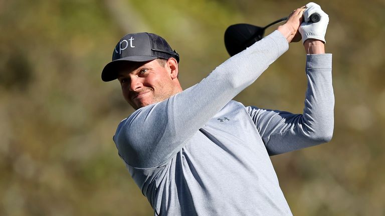 Adam Schenk tees off at the Valspar Championship (AP Photo/Mike Carlson)