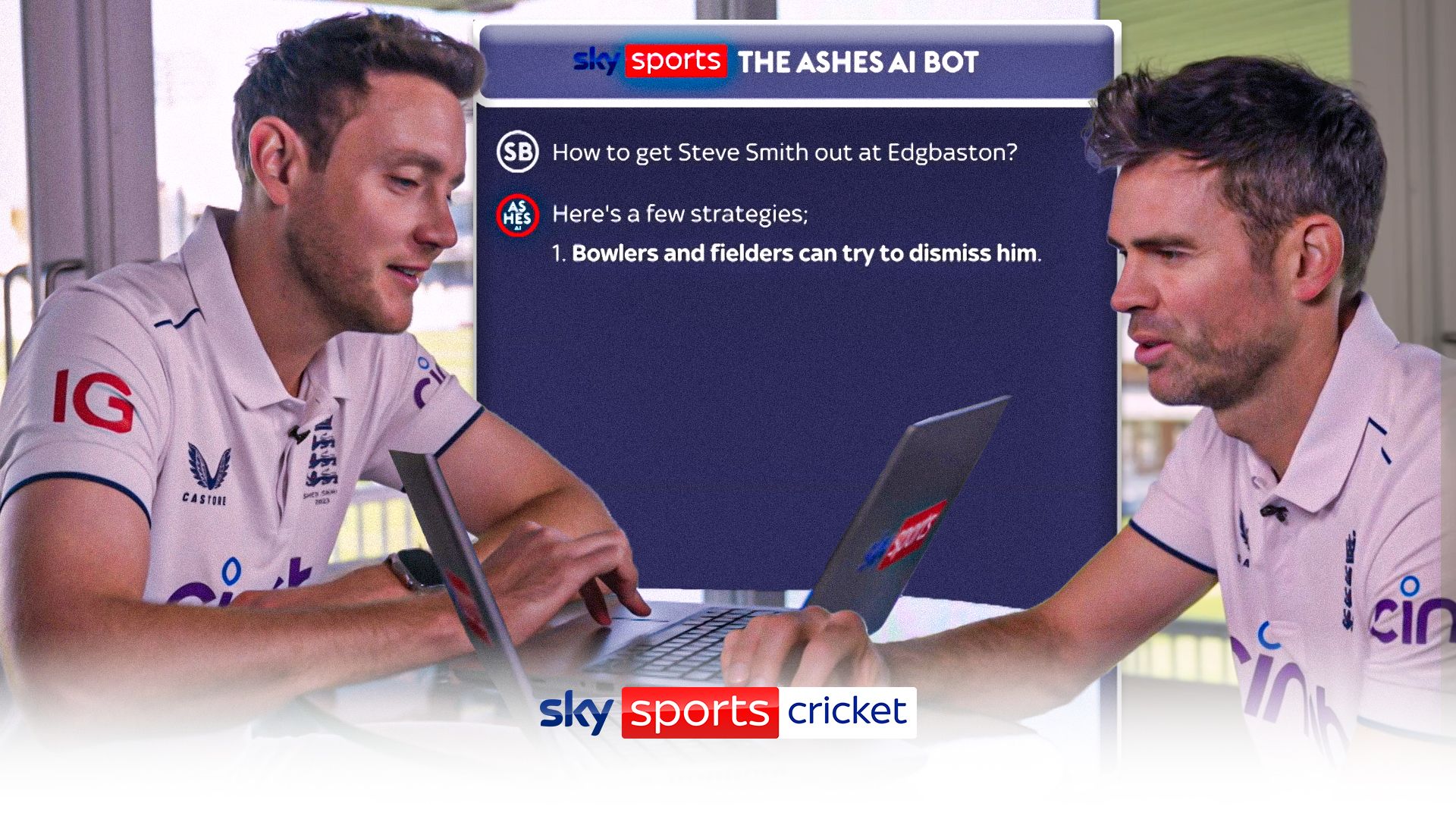 Ashes AI Bot | Broad and Anderson ask how to get Steve Smith out