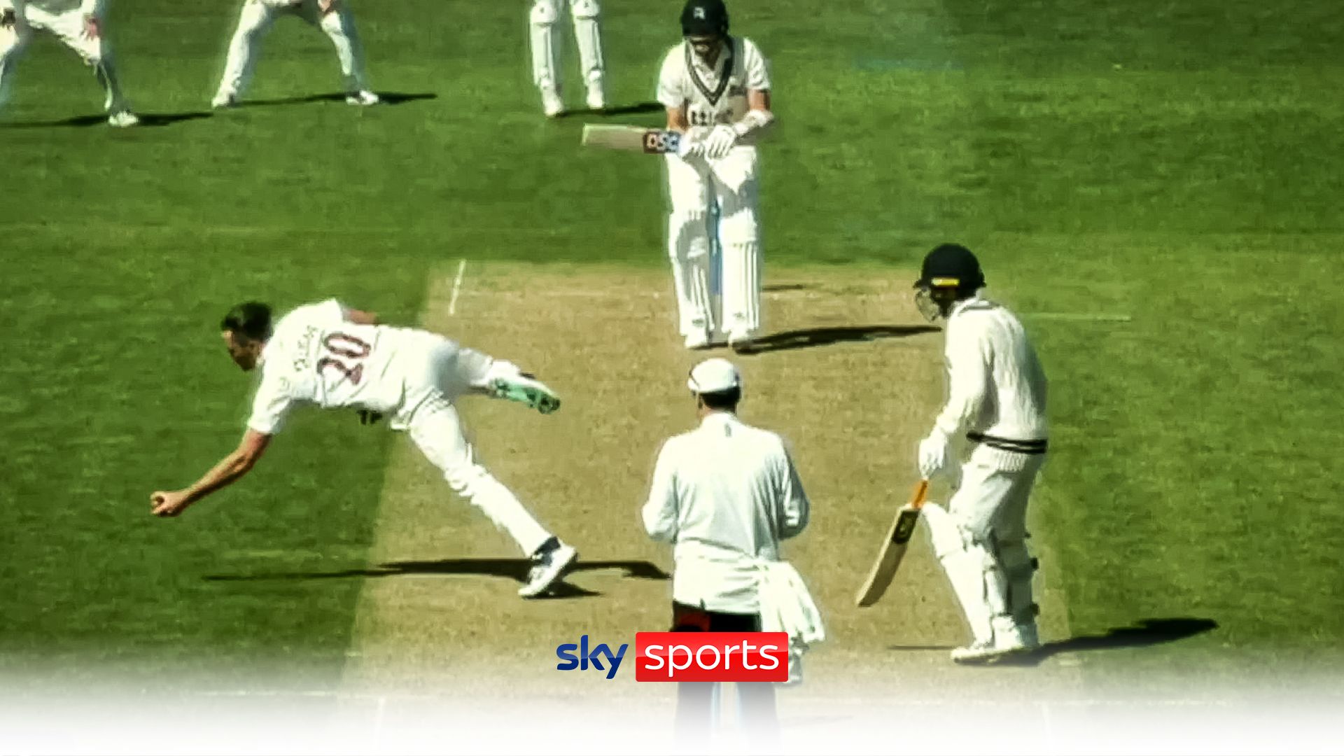 What a catch! Tremain's stunning caught and bowled