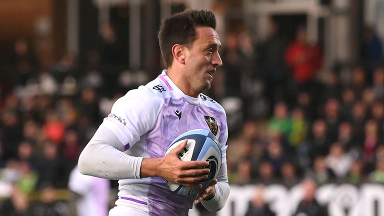 Alex Mitchell scored the first of Northampton's 10 tries against Newcastle on Friday night as the visitors ran out 66-5 winners at Kingston Park