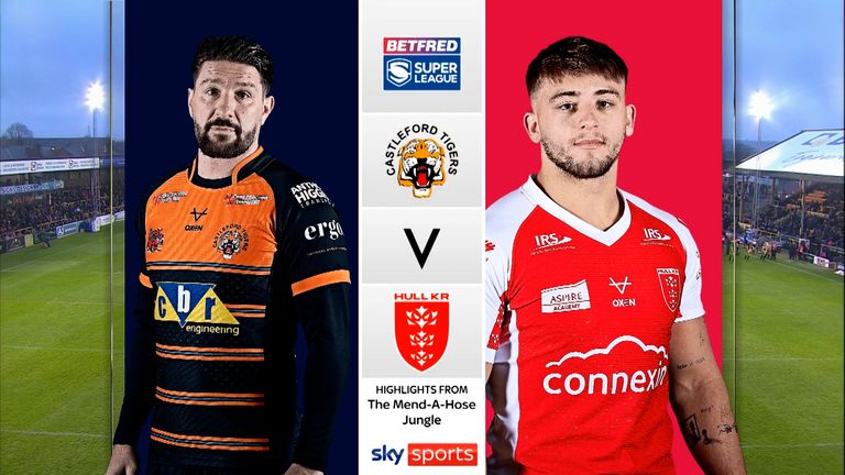 Highlights of the Betfred Super League match between Castleford Tigers and Hull Kingston Rovers.