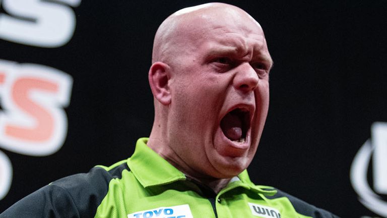 Michael van Gerwen thrashed Gabriel Clemens on home soil