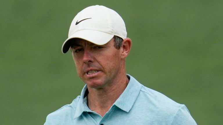 Rory McIlroy is seven shots off the lead after an even-par opening round of 72 at Augusta
