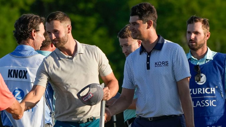 Wyndham Clark and team-mate Beau Hossler are level at the top with Sean O'Hair-Brandon Matthews
