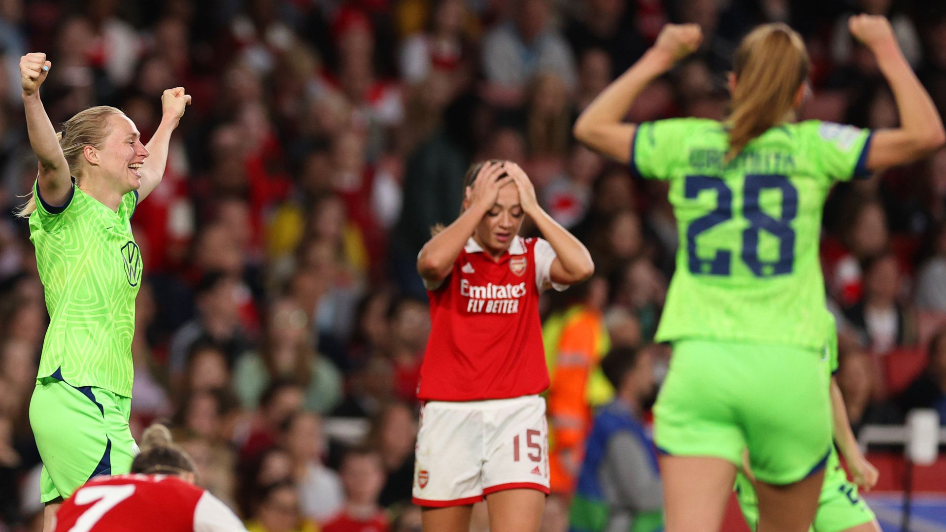 Arsenal's European dream crushed in extra-time defeat to Wolfsburg
