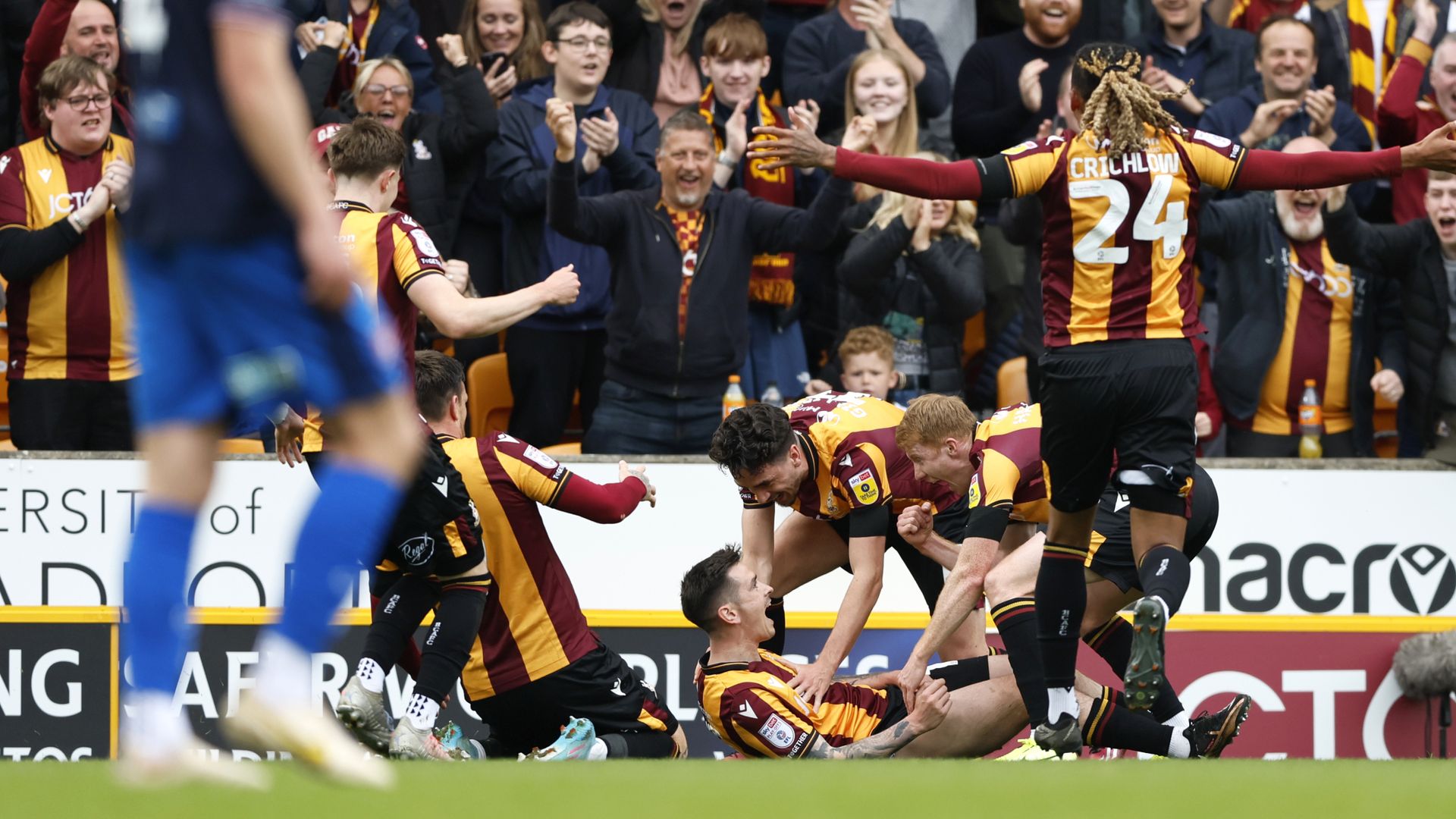 Bradford edge first leg against Carlisle