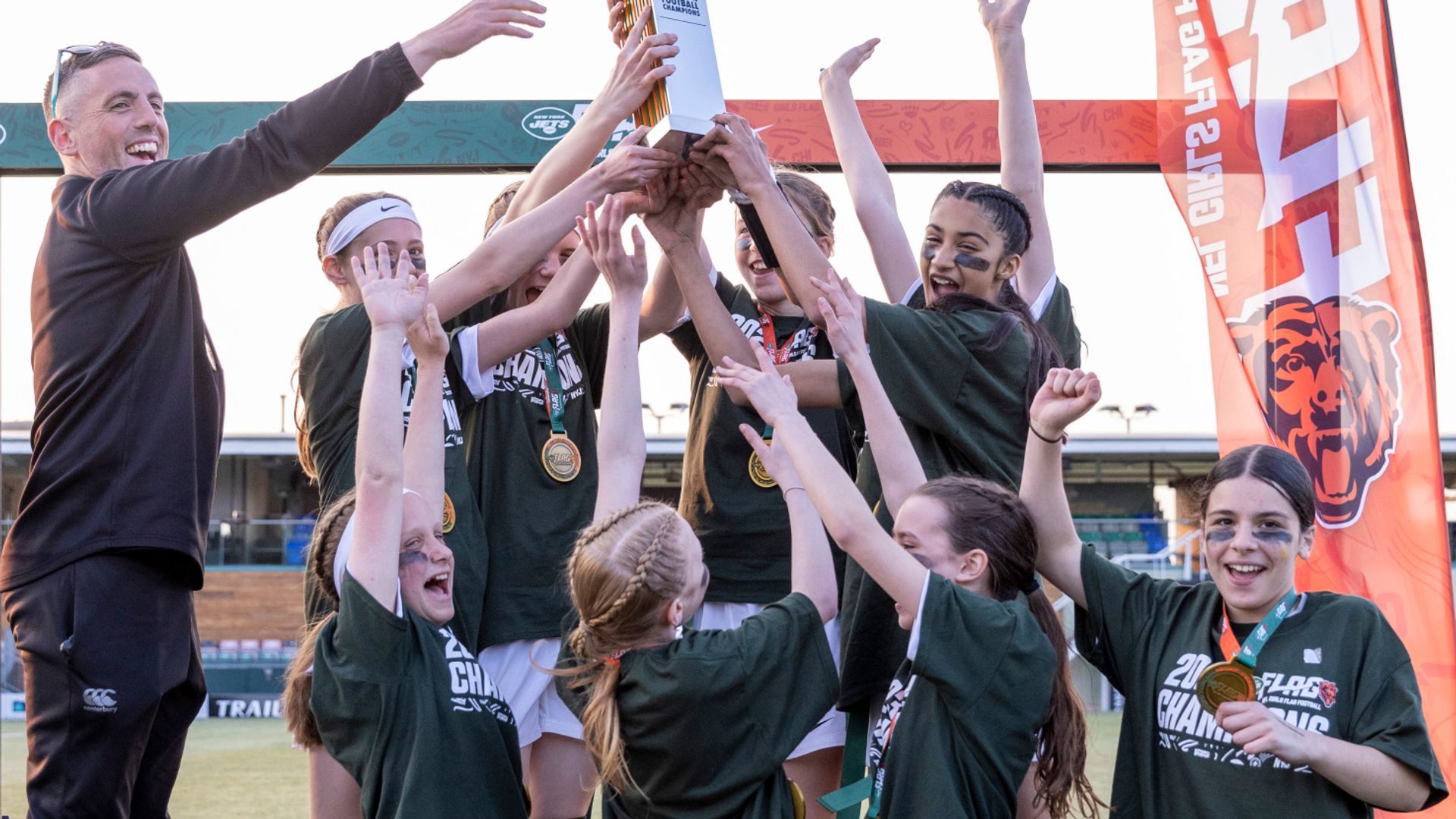 Jets and Bears celebrate inaugural NFL Girls Flag League