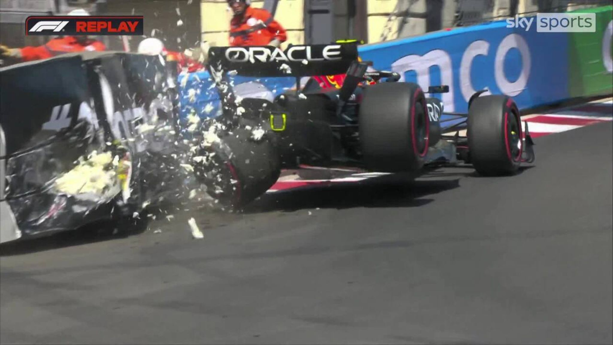 Sergio Perez out of Monaco GP qualifying after huge crash! Video Watch TV Show Sky Sports