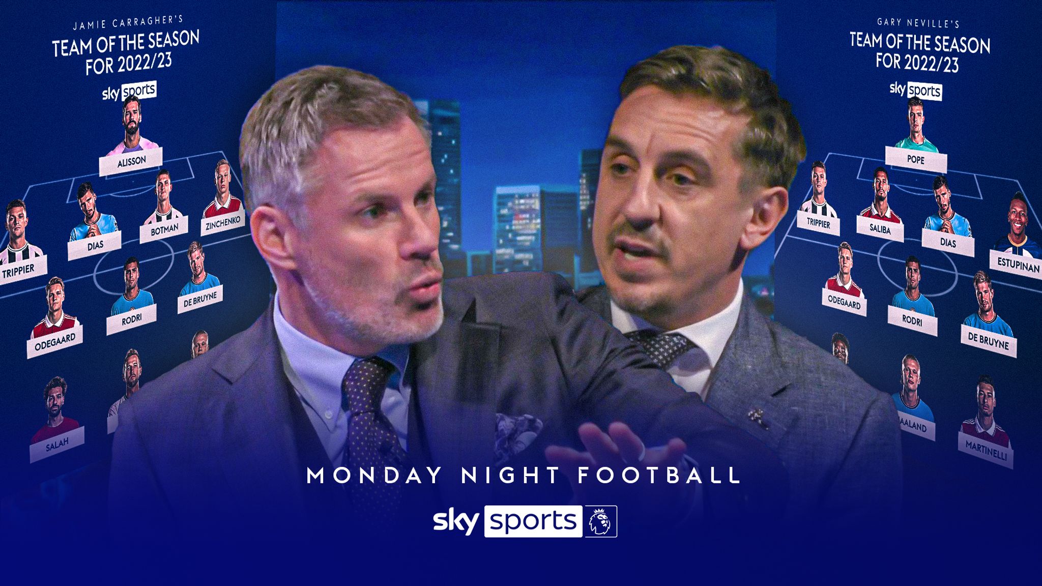 Gary Neville behind the scenes at Sky Sports Monday Night Football