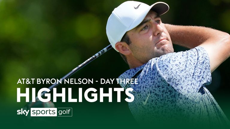 Highlights from the third round of the AT&T Byron Nelson where Scottie Scheffler and Tyrrell Hatton are in contention