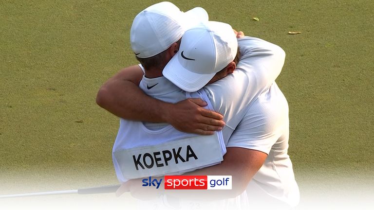 Watch the moment Koepka claimed a third PGA Championship title with a two-shot victory at Oak Hill