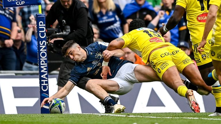 Jimmy O'Brien scored Leinster's second try of the final in the sixth minute 