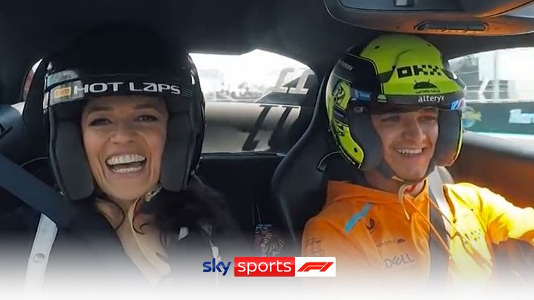 Lando Norris takes Fast & Furious star Michelle Rodriguez on a hot lap in Miami, as well as meeting Vin Diesel. Fast X is in UK cinemas from May 19