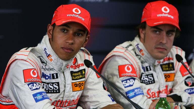 Lewis Hamilton and Fernando Alonso only lasted on season as team-mates in 2007