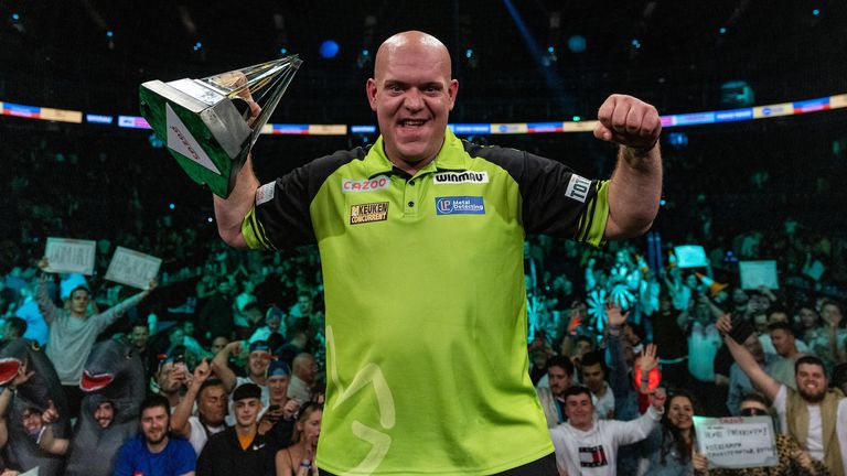 Michael van Gerwen lifted the Premier League for a record seventh time last year